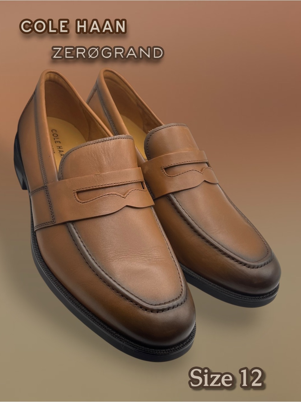 COLE HAAN Bedford Penny Loafer Men's Size 12 M British Tan C40258